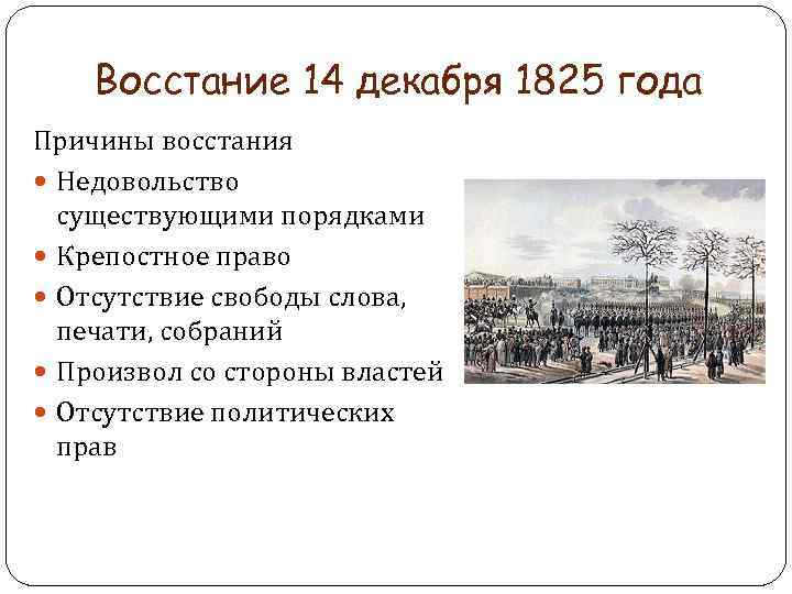 План восстания декабристов