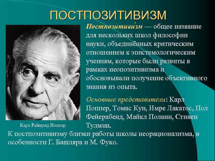 Постпозитивизм презентация по философии