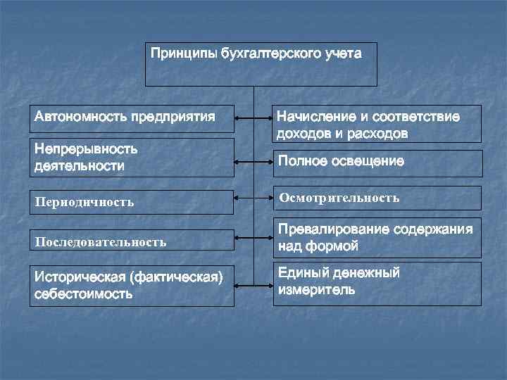 Принципы бухгалтерского учета