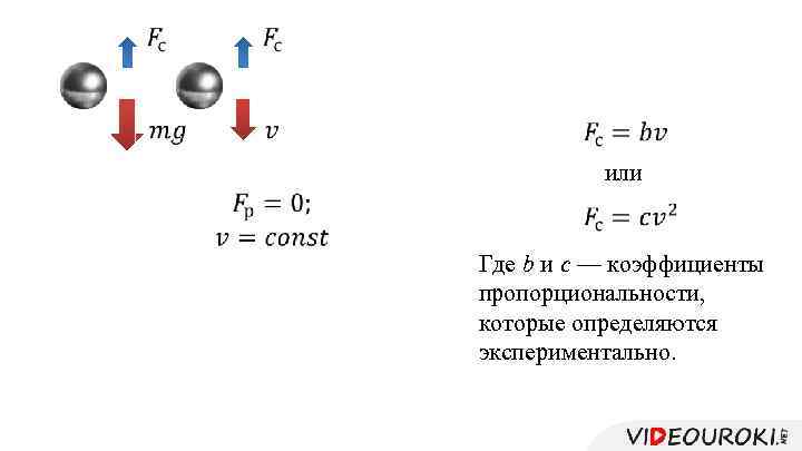  или Где b и c — коэффициенты пропорциональности, которые определяются экспериментально. 