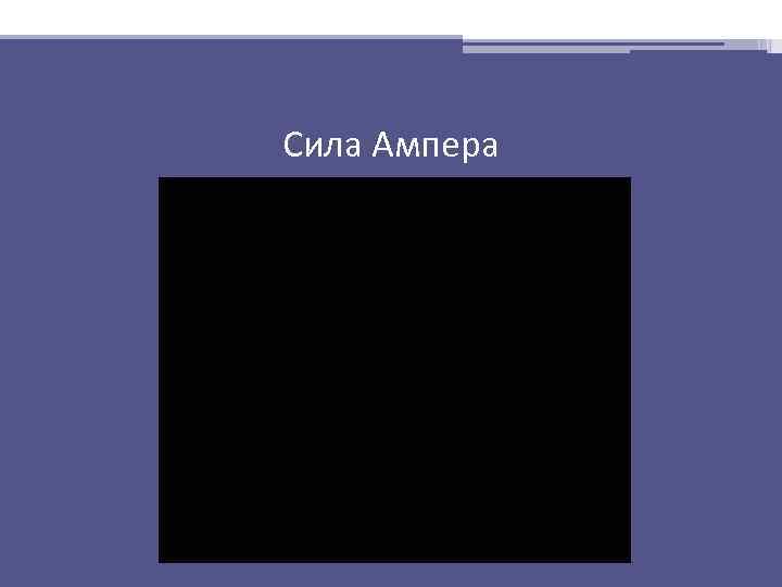 Сила Ампера 