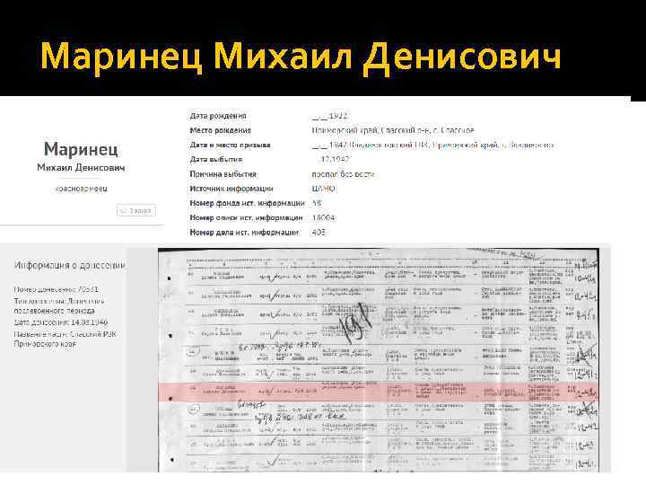 Маринец Михаил Денисович 