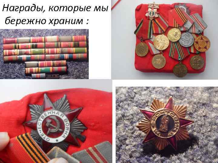 Награды, которые мы бережно храним : 