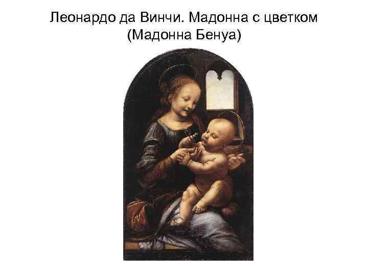Леонардо да Винчи. Мадонна с цветком (Мадонна Бенуа) 
