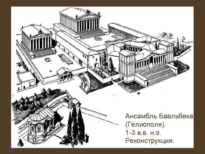 Ансамбль Баальбека (Гелиополя). 1 -3 в. в. н. э. Реконструкция. 