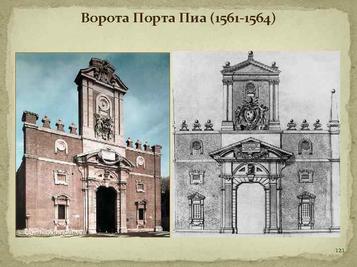 Ворота Порта Пиа (1561 -1564) 121 