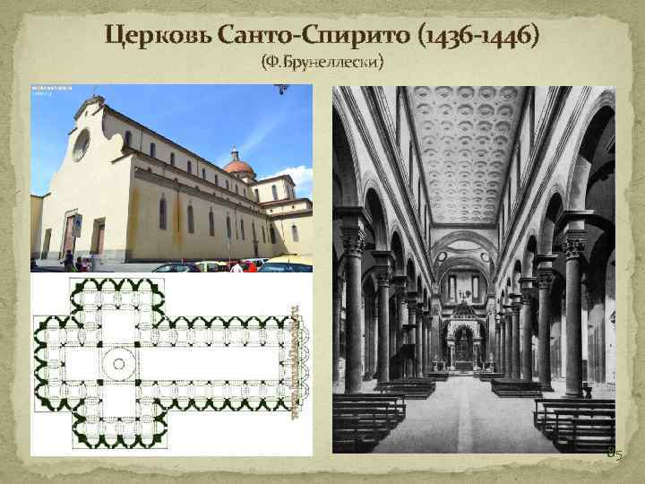 Церковь Санто-Спирито (1436 -1446) (Ф. Брунеллески) 85 