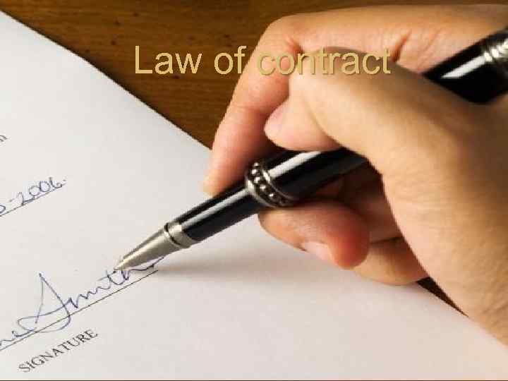 Law of contract 