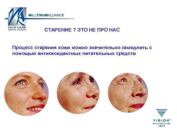 СТАРЕНИЕ ? ЭТО НЕ ПРО НАС Процесс старения кожи можно значительно замедлить с помощью