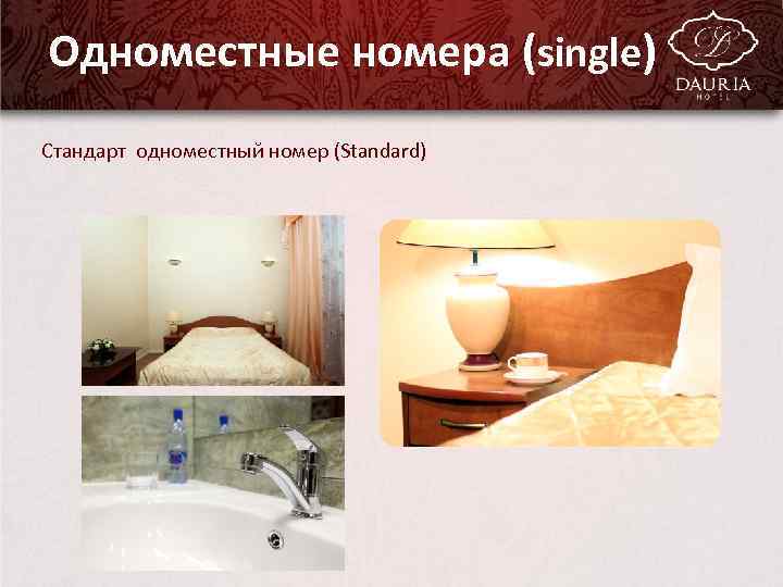 Одноместные номера (single) Стандарт одноместный номер (Standard) Pro. Power. Point. Ru 