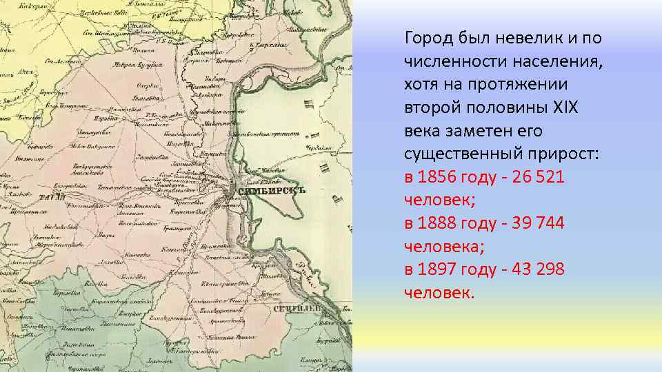 Город был невелик и по численности населения, хотя на протяжении второй половины XIX века