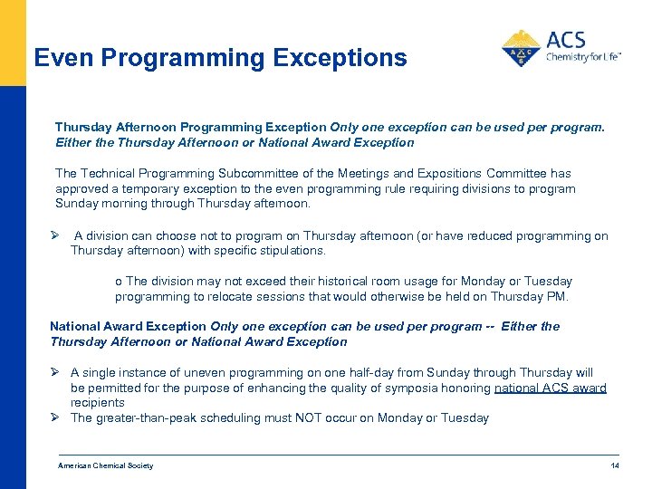Even Programming Exceptions Thursday Afternoon Programming Exception Only one exception can be used per