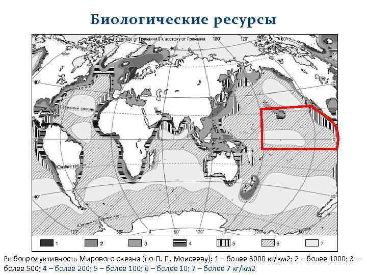 Районы шельфа на карте мирового океана