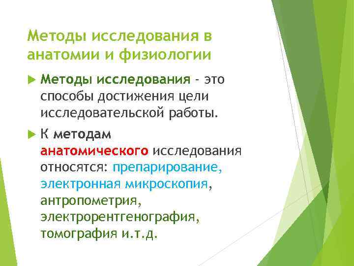 3 анатомических метода. Методы исследования анатомии и физиологии. Методы исследования в возрастной анатомии.