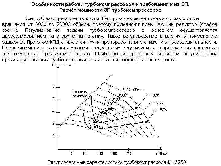 Особенности работы турбокомпрессоров и требования к их ЭП. Расчёт мощности ЭП турбокомпрессоров Все турбокомпрессоры