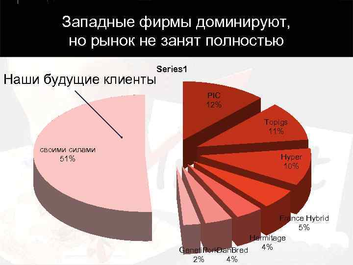 Западные фирмы доминируют, но рынок не занят полностью Наши будущие клиенты Series 1 PIC