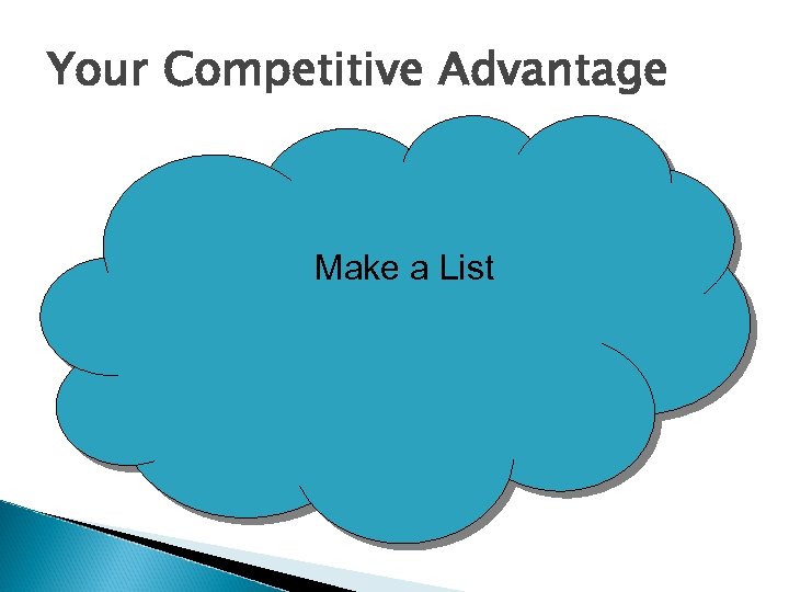 Your Competitive Advantage Make a List 