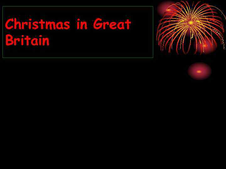 Christmas in Great Britain 