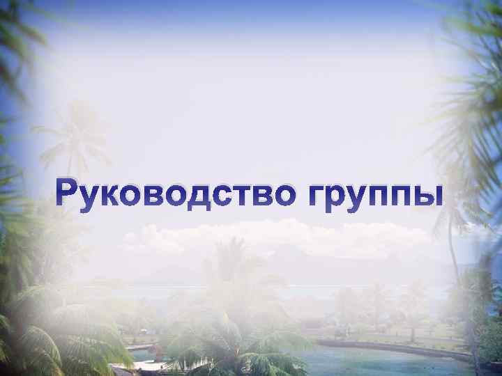 Руководство группы 