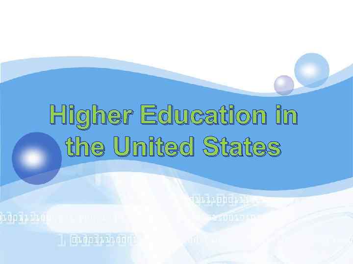 Higher Education in the United States 