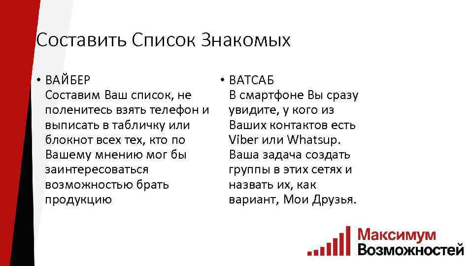 Составить Список Знакомых • ВАЙБЕР • ВАТСАБ Составим Ваш список, не В смартфоне Вы