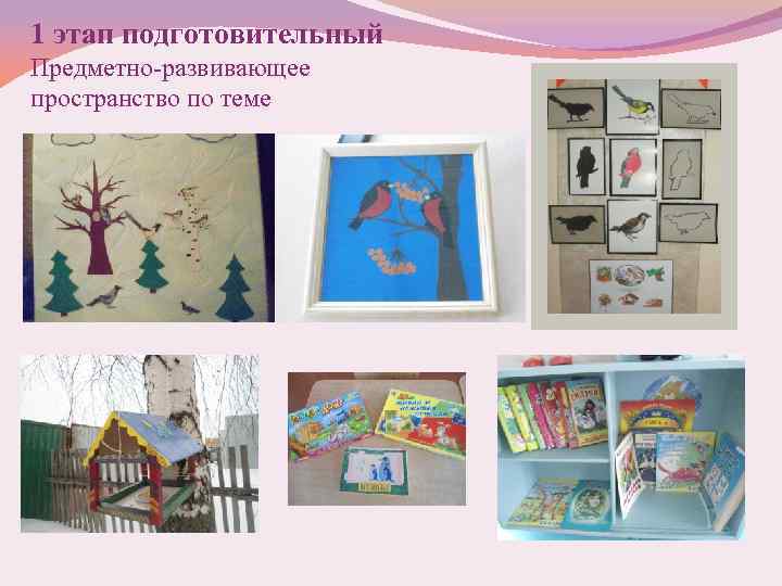 1 этап подготовительный Предметно-развивающее пространство по теме 