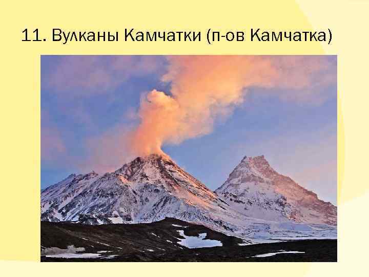 11. Вулканы Камчатки (п-ов Камчатка) 