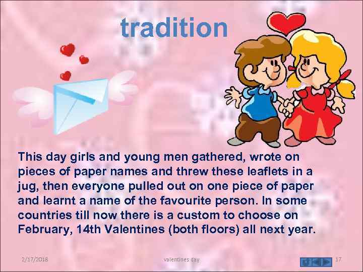 tradition This day girls and young men gathered, wrote on pieces of paper names