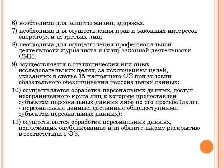 Обработка персональных данных подлежащих опубликованию