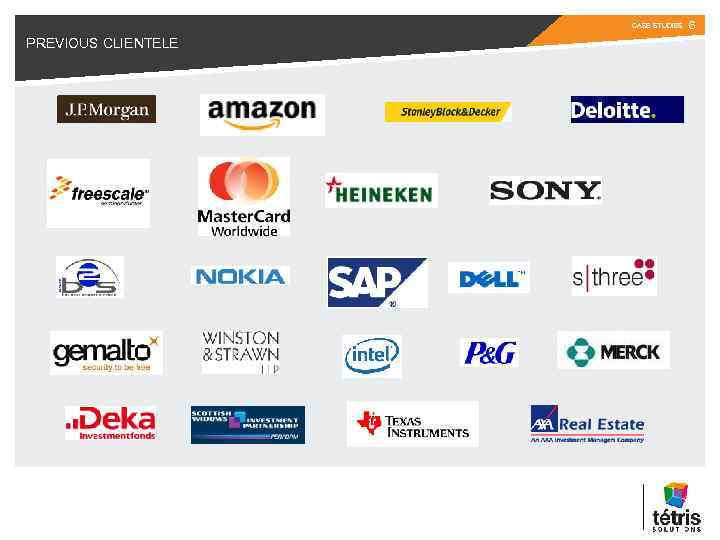 CASE STUDIES PREVIOUS CLIENTELE 6 