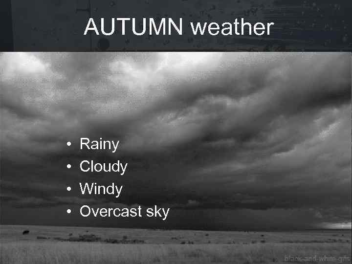 AUTUMN weather • • Rainy Cloudy Windy Overcast sky 