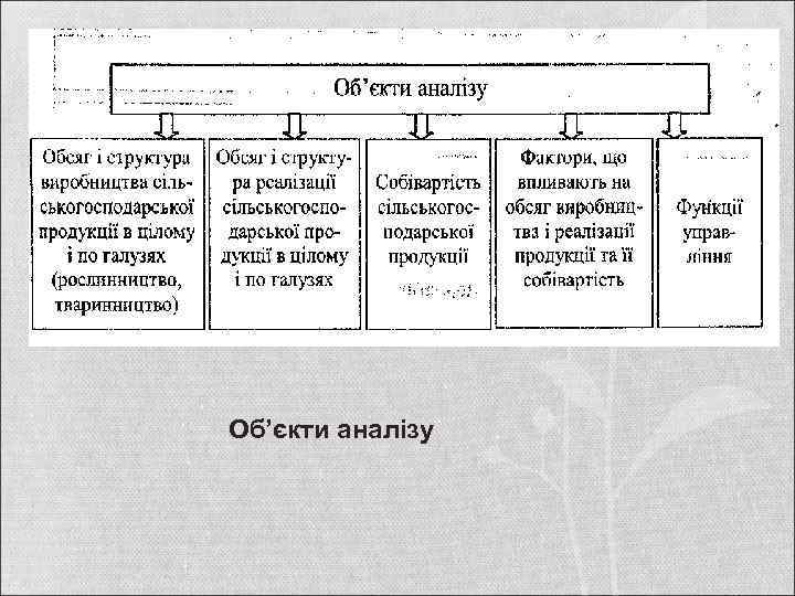 Об’єкти аналізу 