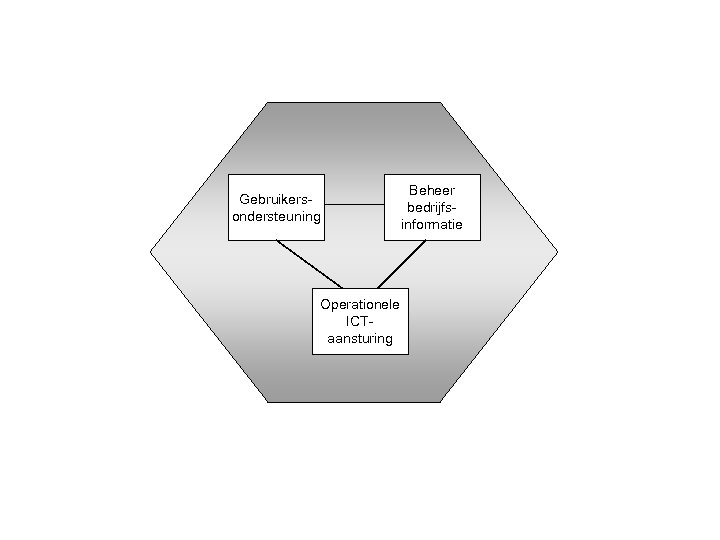 Gebruikersondersteuning Operationele ICTaansturing Beheer bedrijfsinformatie 