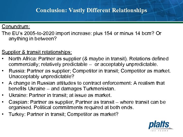 Conclusion: Vastly Different Relationships Conundrum: The EU’s 2005 -to-2020 import increase: plus 154 or