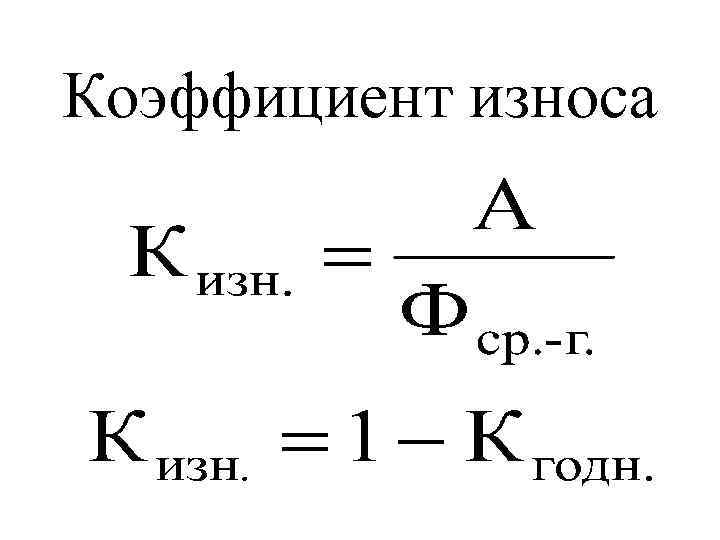 Коэффициент износа 