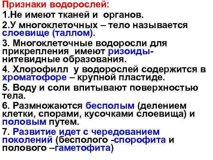 Водоросли имеют ткани. Признаки водорослей. Водоросли не имеют тканей и органов. Водоросли имеют органы. Водоросли имеют ткани и органы.