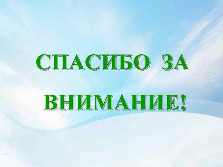СПАСИБО ЗА ВНИМАНИЕ! 