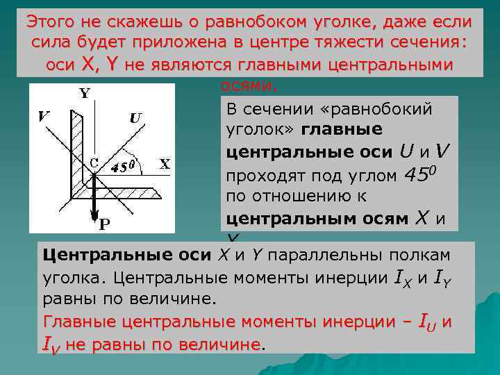 Центр тяжести уголка