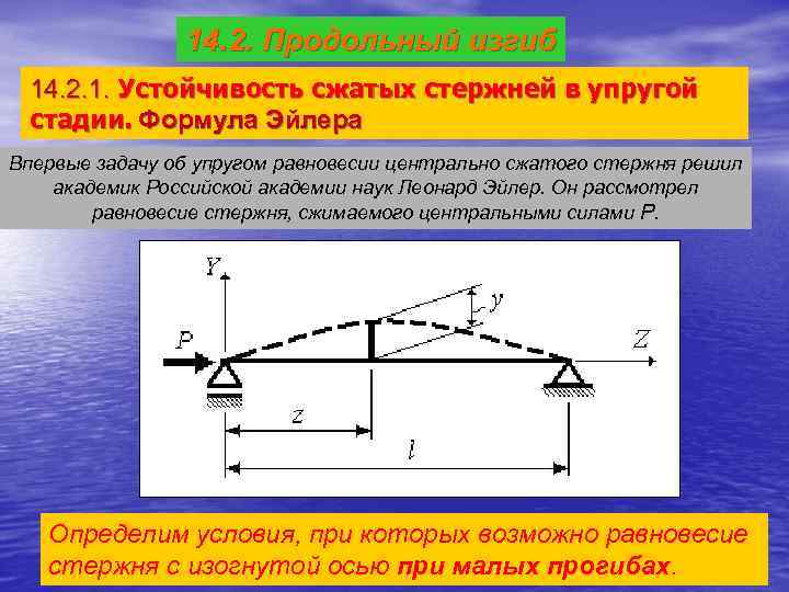 Устойчивость центрально сжатых стержней презентация