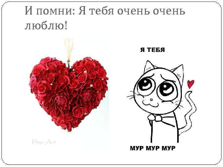 И помни: Я тебя очень люблю! 