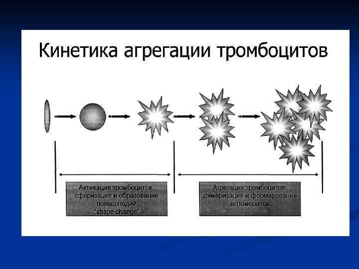 Схема агрегации тромбоцитов