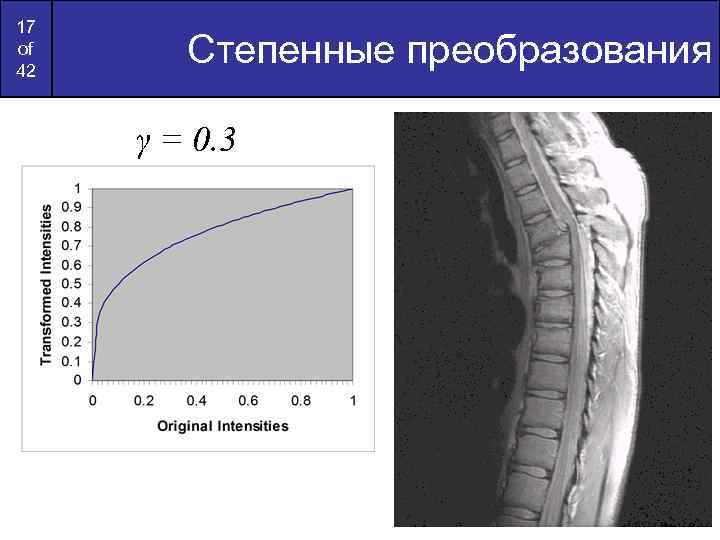 17 of 42 Степенные преобразования γ = 0. 3 