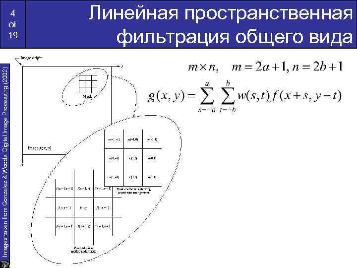 Images taken from Gonzalez & Woods, Digital Image Processing (2002) 4 of 19 Линейная