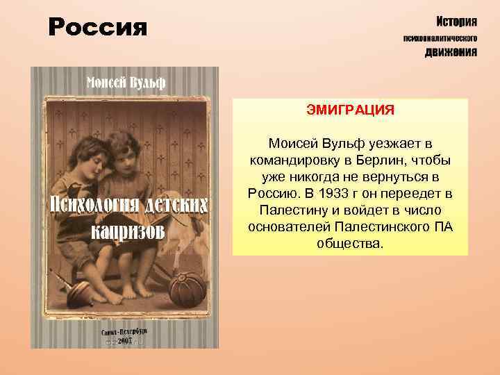 Россия ЭМИГРАЦИЯ Моисей Вульф уезжает в командировку в Берлин, чтобы уже никогда не вернуться