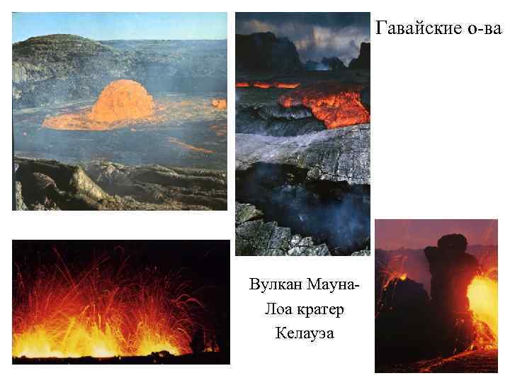 Гавайские о-ва Вулкан Мауна. Лоа кратер Келауэа 