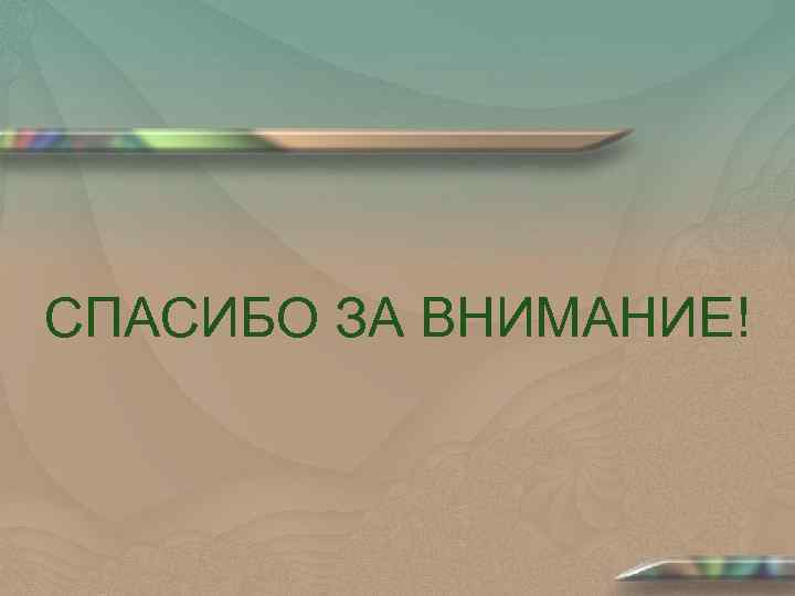 СПАСИБО ЗА ВНИМАНИЕ! 