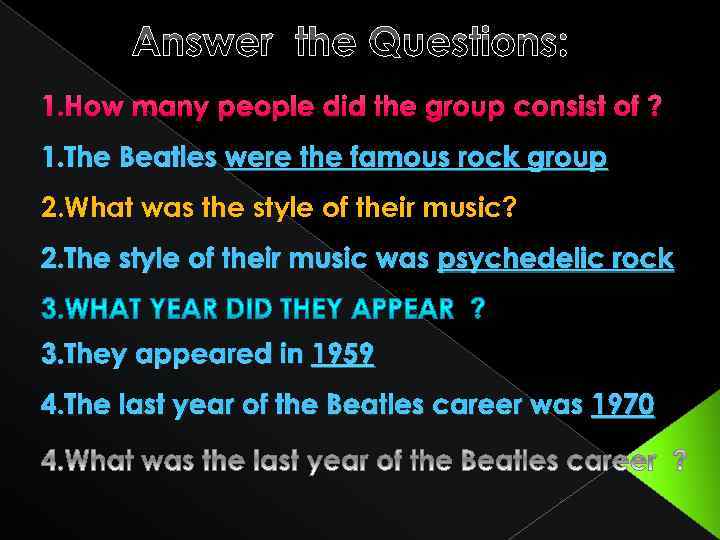 Answer the Questions: 1. How many people did the group consist of ? 1.