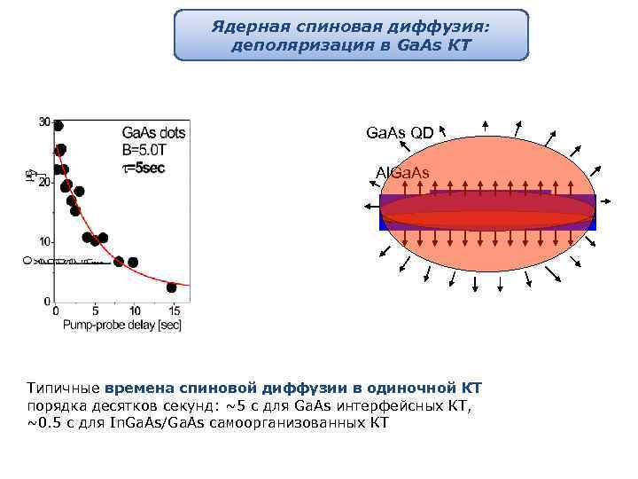 Ядерная спиновая диффузия: деполяризация в Ga. As КТ Ga. As QD Al. Ga. As