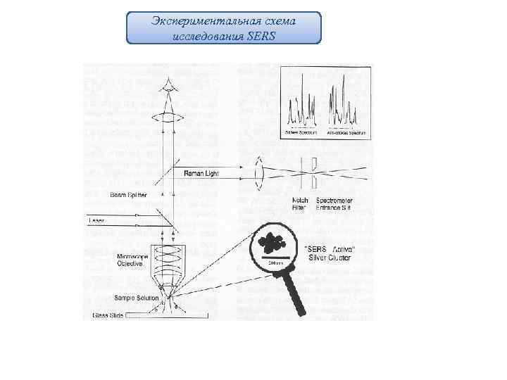 Экспериментальная схема исследования SERS 