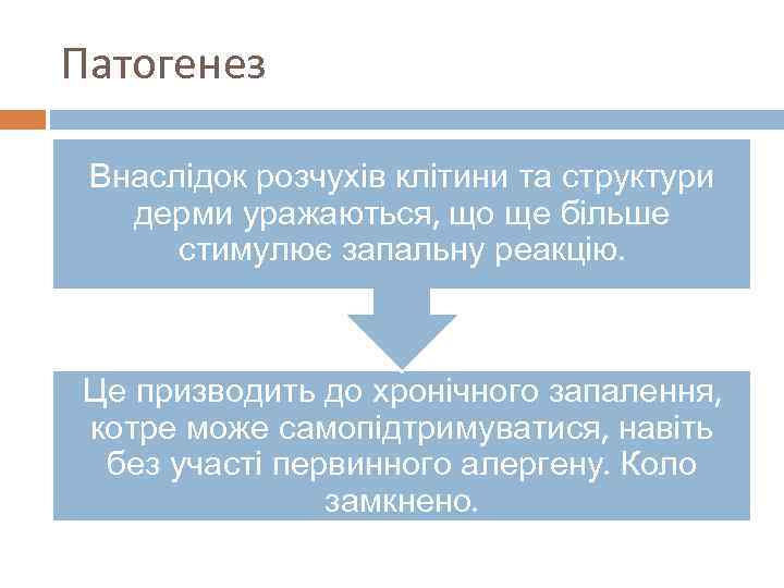 Патогенез Внаслідок розчухів клітини та структури дерми уражаються, що ще більше стимулює запальну реакцію.
